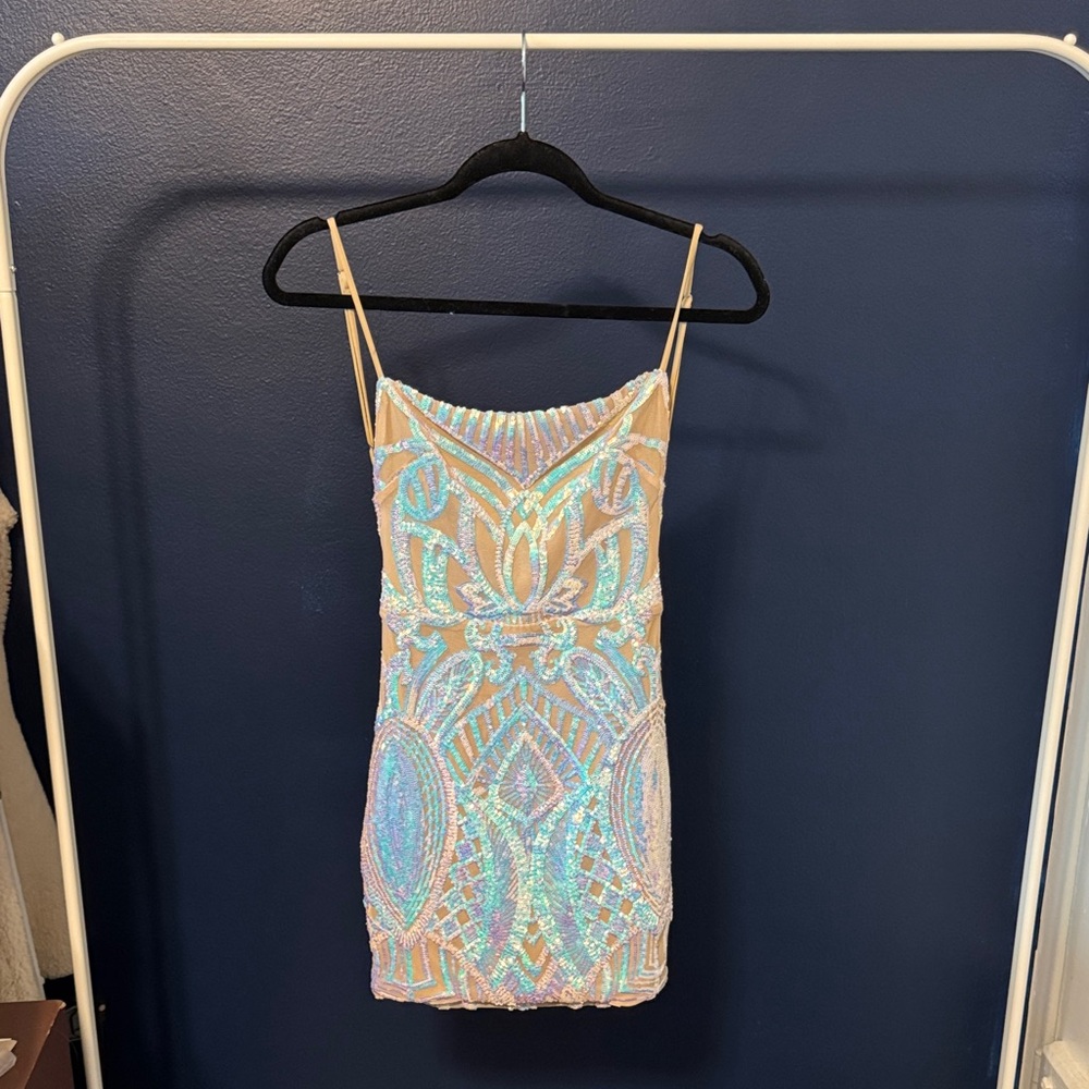 Lucy in the Sky Iridescent Sequin Mini Dress
